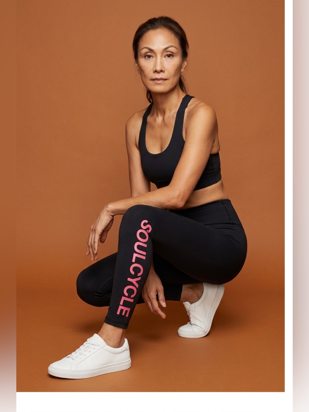 Lululemon x Soulcycle Black Align Leggings with Red Logo